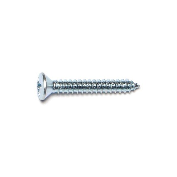 Midwest Fastener Sheet Metal Screw, #12 x 1-1/2 in, Zinc Plated Steel Oval Head Phillips Drive, 10 PK 67738 - main